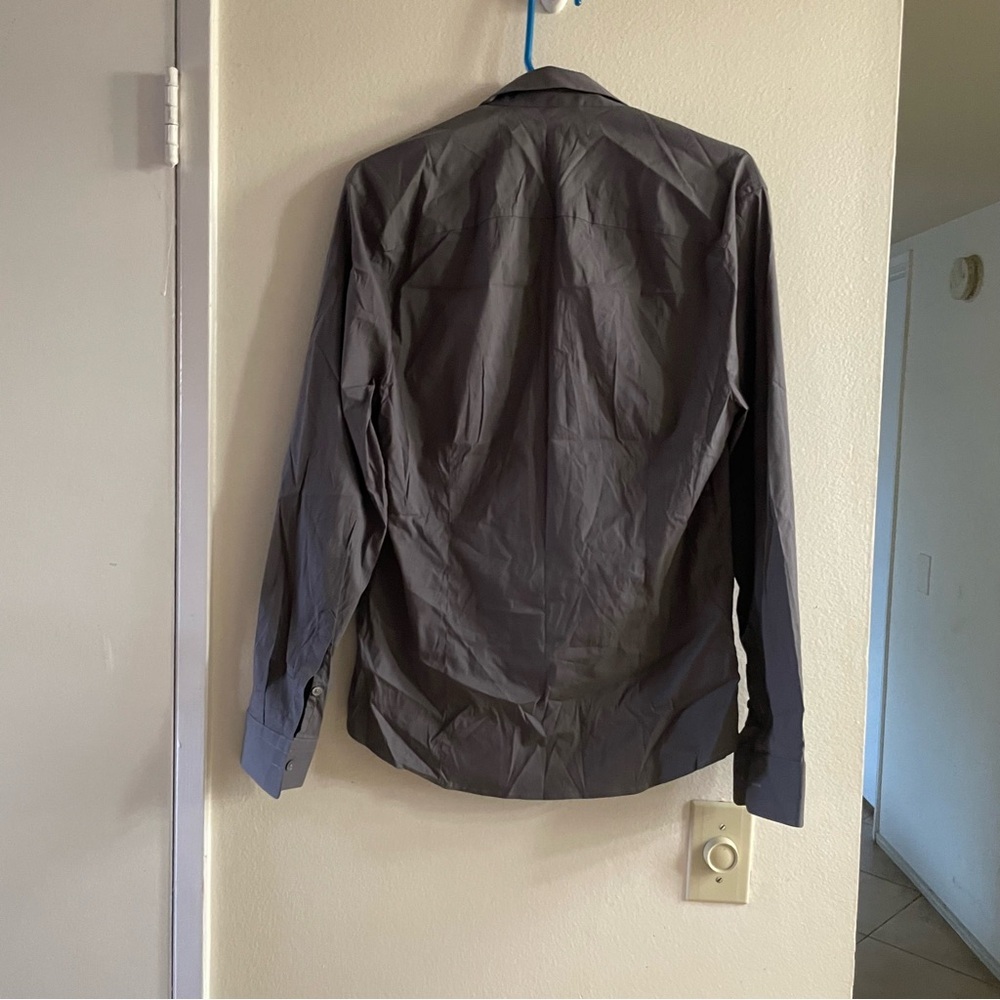 James Perse Gray Button Down Long Sleeve Shirt Size 1